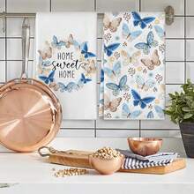 2 chiếc khăn lau bếp sợi siêu mềm, in hoa và chữ hoặc in hình người tuyết dễ thương, khăn lau thấm hút lớn 17,7" X 27,6" bền, lý tưởng cho nhà bếp, phòng tắm, phòng khách, phòng ngủ, quà tặng hoàn hảo cho gia đình và bạn bè - Nhiều màu - Xem 3