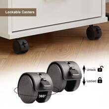 CLIPOP 3-Drawer Office Storage Cabinet, Small Mobile Storage Cabinet On Casters, Document Storage With Lock For A4 Workstation Hanging Files - 白色 - 查看 4