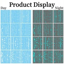 Waterproof Fake Tattoo, Blue Luminous Tattoo Stickers, Foot And Neck Luminous Stickers, Temporary Tattoo, Ins, Y2k Style, High-End Stickers, Lasting 2-5 Days, Music Festival Party Dance Party Holiday Body Decorations, The Best Gift For Family And Friends, Suitable For Neck, Hand And Foot, Etc