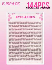 144 件 D 卷自然睫毛延长套装 睫毛簇套装 纤细睫毛延长 9-12 毫米单根睫毛延长 带粘合和密封睫毛胶水和睫毛延长镊子 家用 DIY 睫毛簇套装、睫毛、假睫毛 - 黑色 - 查看 9