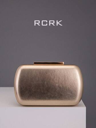 RCRK Bolso de mano dorado Parfois, elegante bolso de embrague para mujer