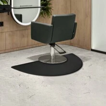 Tapete para piso de salón, tapete antifatiga para silla de barbería, para base de silla, tapetes para piso de belleza, tapete cómodo para oficina, 3 pies x 5 pies (semicírculo)