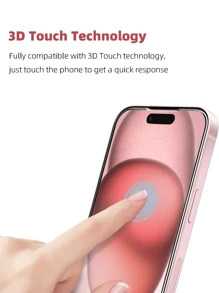 4pcs High Definition Tempered Glass Screen Protectors Compatible With IPhone 16/IPhone 16 Pro/IPhone 16 Plus/IPhone 16 Pro Max/15/14/IPhone 13/12/IPhone 11/XS/6/7/8 Plus/Se2/Se3 Gift For Birthday, Family, Friends Phone Screen Protector, Phone Accessories