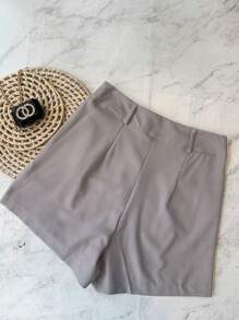 Women's Tailored Shorts, Casual Everyday Wear, Fits Well, Fresh And Comfortable Fabric, Soft Fabric, New Collection. - 淺灰色 - 查看 2