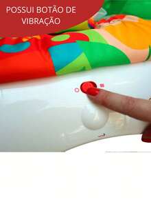 Padded Baby Bouncer Chair With Fun Sound And Vibration - 藍色 - 查看 3