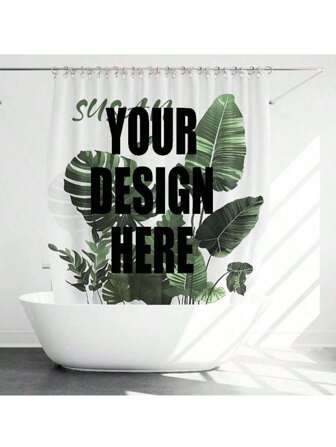 1pc Customized Flannel Shower Curtain, Custom Background, Custom Wedding Curtain, Personalized Image, Custom Image, Extra Thick & Ultra Soft, Suitable For All Seasons, Family & Friends Image, Gift For Friends & Family Home Bathroom Decor Fall Decor Bathroom Accessories Back To School