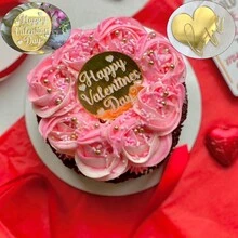 5pcs Gold Acrylic LOVE Cake Decoration,For Wedding Valentine's Day Party Cupcake Topper Decoration Supplies