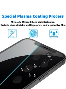 4pcs Tempered Glass Privacy Screen Protector Compatible With IPhone 17/16/15/14/13/12/11 Pro Max/12/13 Mini, Also Compatible With IPhone X/XS Max/XR/7/8/6/6S Plus/SE - Black - View 4