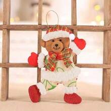 Christmas Decorations, Christmas Tree Accessories, Christmas Fabric Small Doll Pendant, Dancing Old Man, Snowman Doll, Small Pendant, Cartoon Santa Claus Plush Pendant Santa Claus Hairball Keychain, Christmas Gift, Cute Christmas Decoration Bag Charm - Multicolor - View 8