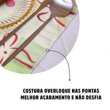 Trilho de Mesa Caminho Natal Retangular Microfibra 35cm x 2,20m - TRM-NAT0004 - Visão 3