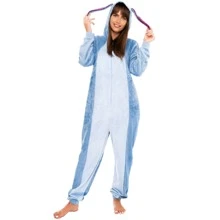 Disney Eeyore  For Women | Eeyore Costume Adult | Womens Fleece Pyjamas | Sizes Small To XX-Large | Official Winnie The Pooh Merchandise - Blue - View 1
