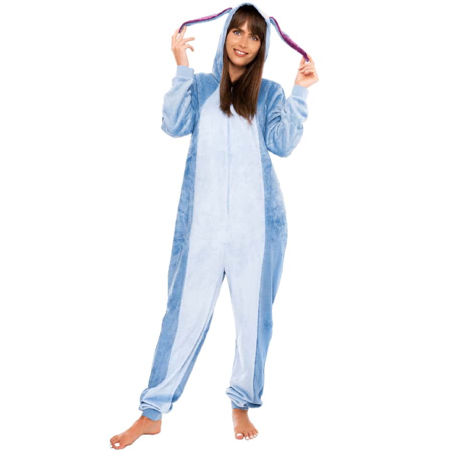 Disney Eeyore  For Women | Eeyore Costume Adult | Womens Fleece Pyjamas | Sizes Small To XX-Large | Official Winnie The Pooh Merchandise - Blue - View 1