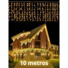 400 LED Waterfall 10m Christmas Decoration 110V Christmas Tree String Lights - trắng - Xem 2