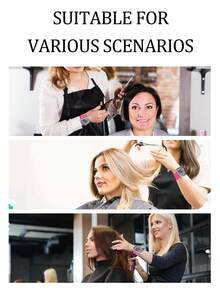 1/2 CÁI Kẹp tóc, Dây đeo vỗ, Vòng đeo tay, Dây đeo cổ tay từ tính, Thiết bị hút kim, Kẹp tóc đeo tay, Phụ kiện tóc dây đeo vỗ (Hồng, Tím, Đen), Cuộn lại thành một miếng vỗ, Dễ mang theo, Thích hợp cho nhà tạo mẫu tóc, Studio, v.v. - Nhiều màu - Xem 7