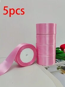 (5 Cuộn) Ruy băng satin trang trí nhà bánh quà tặng đóng gói, Ruy băng dệt cho tiệc cưới nơ DIY hoa hồng thủ công, Giáng sinh - nhiều màu - Xem 42