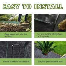Heavy Duty Barrier Landscape Fabric, Woven Control Fabric For Underlayment, Gardening Ground, Commercial Driveway Block Cover Mat - Black - View 8