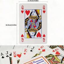 1 Set Of 54 Extra Large Playing Cards, Family Gathering Card Game Toys - Multicolor - View 4