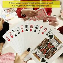 1 Set Of 54 Extra Large Playing Cards, Family Gathering Card Game Toys - Multicolor - View 6