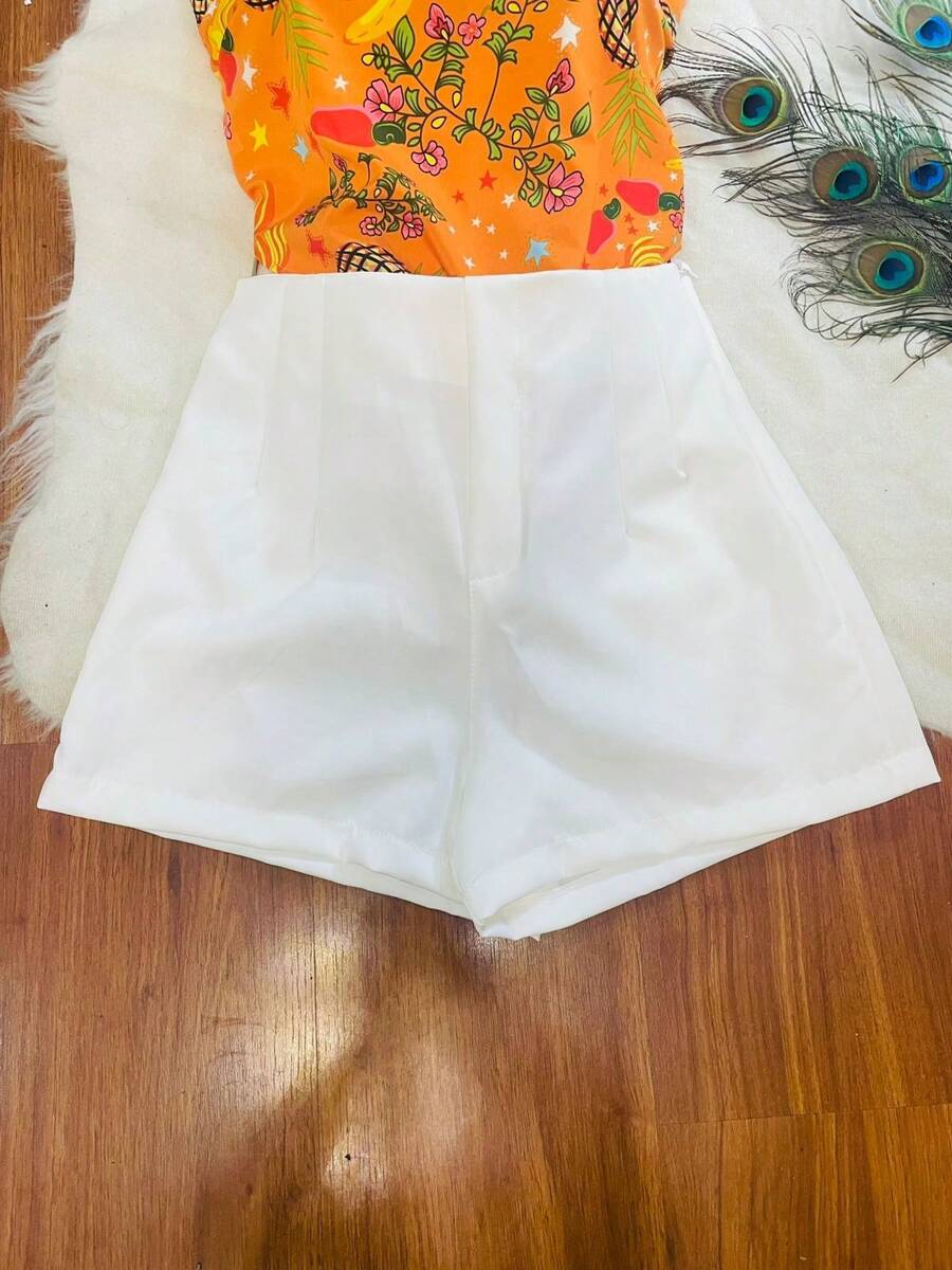 Women Shorts - Burnt Orange - View 1