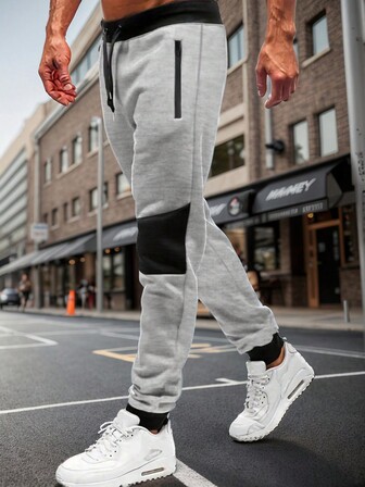 1 szt. Spodnie męskie w stylu Boyfriend ze ściągaczem, wygodne, modne, biznesowe, swobodne, do biegania, fitnessu, ćwiczeń