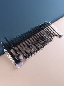 20件套新手化妆刷套装 - 眼影刷、唇刷、散粉刷、面膜刷、粉底刷，超柔软，便携，化妆刷套装，化妆刷套装，化妆刷套装，全套化妆工具，化妆刷套装，全套化妆工具，化妆刷套装，化妆礼盒套装 - 黑色 - 查看 9