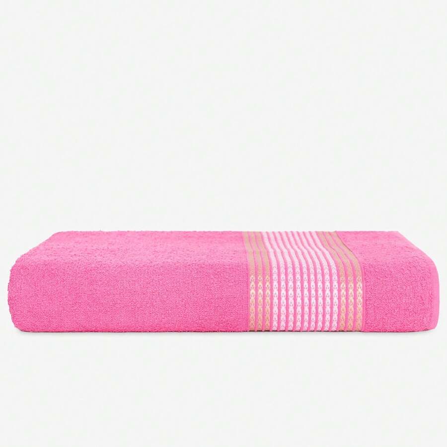 Large Thick Bath Towel 100% Cotton Great Absorption Giant Bath Sapphire - 粉紅色的 - 查看 1