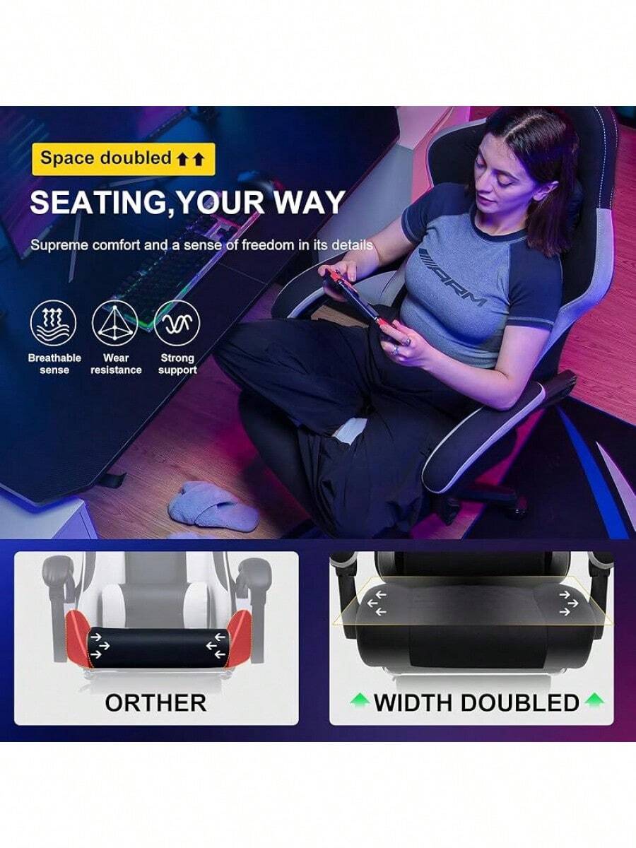 GTPLAYER Gaming Chair, Computer Office Chair With Pocket Spring Cushion