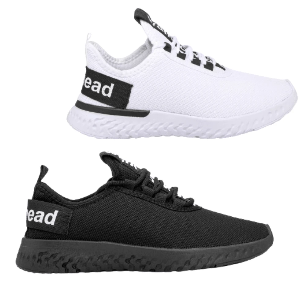 Kit 2 Pairs Of Lightweight And Comfortable Walk Academia Sneakers - ĐEN + TRẮNG - Xem 1
