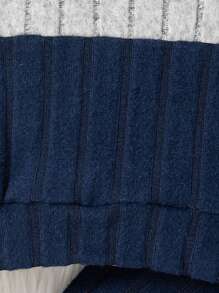 Bộ quần dài tay phối màu đơn giản cho bé trai - Màu xanh hải quân - Xem 6