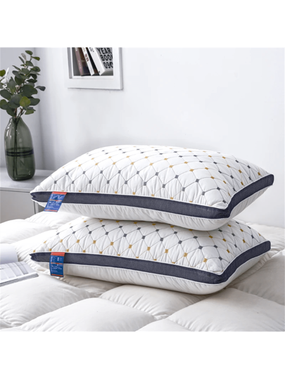 1pc Premium Hotel Pillow, Quilted, Machine Washable, High Quality, Side/Back Sleepers, Business Home