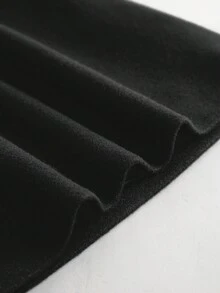 Áo khoác dệt kim dài rộng rãi cho nữ cỡ lớn khi đi làm, mùa thu và mùa đông - màu đen - Xem 6