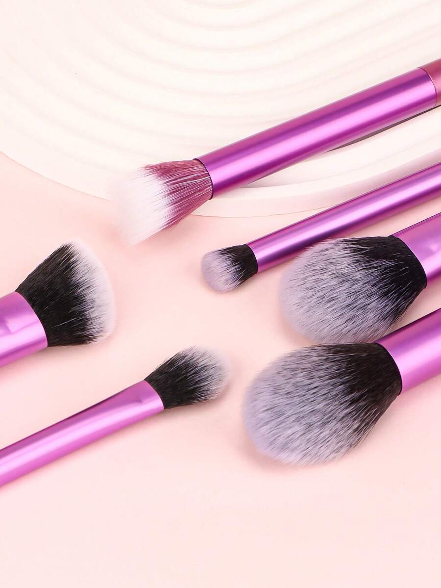 6pcs Professional Makeup Brush Set Including Powder Brush, Eye Shadow
