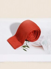 1pc Men Knitted Casual Business Necktie Solid Color Elegant Tie Men Necktie - Solid Color - View 6
