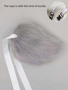 Cola esponjosa de conejo para adultos, accesorio de disfraz para fiestas - Multicolor - Ver 8