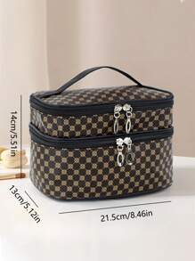 1 szt. Modna, minimalistyczna, wodoodporna, przenośna, duża torba do przechowywania kosmetyków i przyborów do makijażu, odpowiednia do domu i podróży, jako dekoracja pokoju, torby, kosmetyczka, organizer, przechowywanie, kosmetyczka, kosmetyczka, organizer na biurko, kosmetyczka, kosmetyczka, kosmetyczki, mała kosmetyczka, kosmetyczka, prezenty świąteczne, saszetka, podróż, saszetka, kopertówka / mała torebka, organizer do makijażu, saszetka, uchwyt na pędzle, mini saszetka, saszetka o dużej pojemności, prezenty dla kobiet, prezenty świąteczne, pomysły na prezenty dla kobiet - Brązowy - Zobacz 8