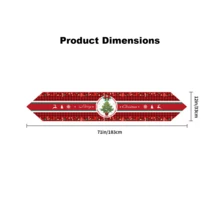 1 件圣诞派对桌布、印花图案桌面装饰垫、长条家用厨房装饰桌布、圣诞装饰亚麻桌旗。 - 彩色 - 查看 10
