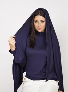 1 buc. eșarfă hijab din jerseu modal, accesorii abaya de culoare uni