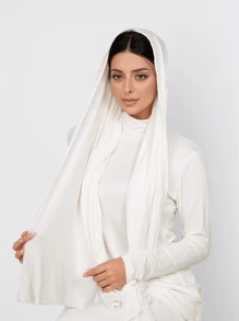 1 buc. eșarfă hijab din jerseu modal, accesorii abaya de culoare uni