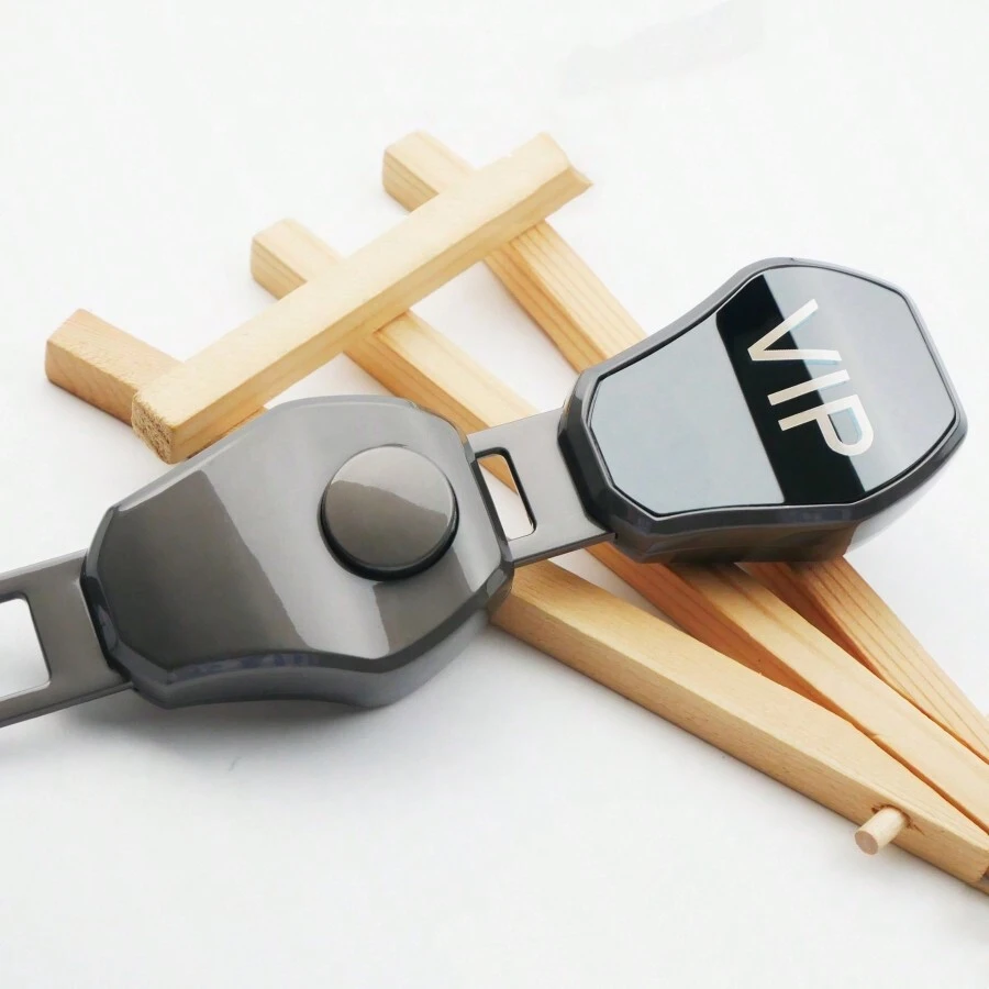 1pc VIP Graphic Black Car Seat Belt Extension Buckle - Multicolor - View 1