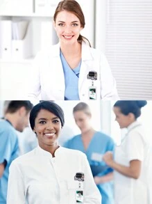 1 pieza Carrete retráctil giratorio con clip fácil de tirar, portabadges retráctiles con clip, carrete de identificación con clip lindo para enfermera, médico, estudiante, reunión, escuela, oficina