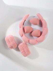 3/6/12/15/18 件/套有线头带，适合洗脸、清洁、化妆、卸妆和旅行，适合所有皮肤类型 - 彩色 - 查看 5