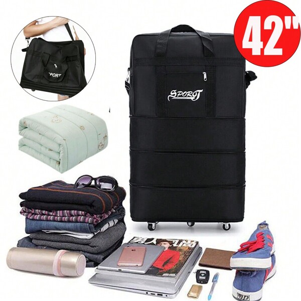 42" Extra Large Lightweight Luggage Trolley Suitcase Travel Bag Handbag BAG UK