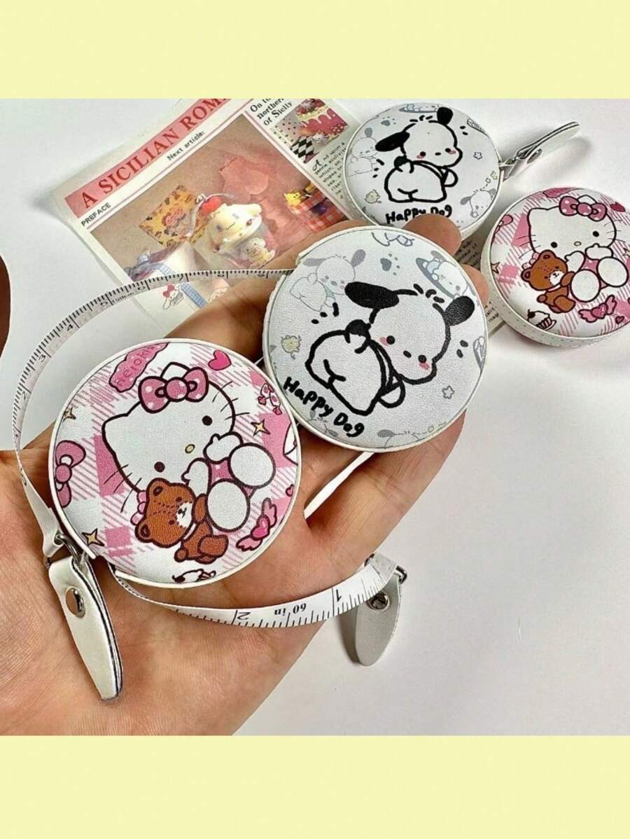 Sanrio Printed Round Soft Ruler, Portable Tape Measure For Measuring