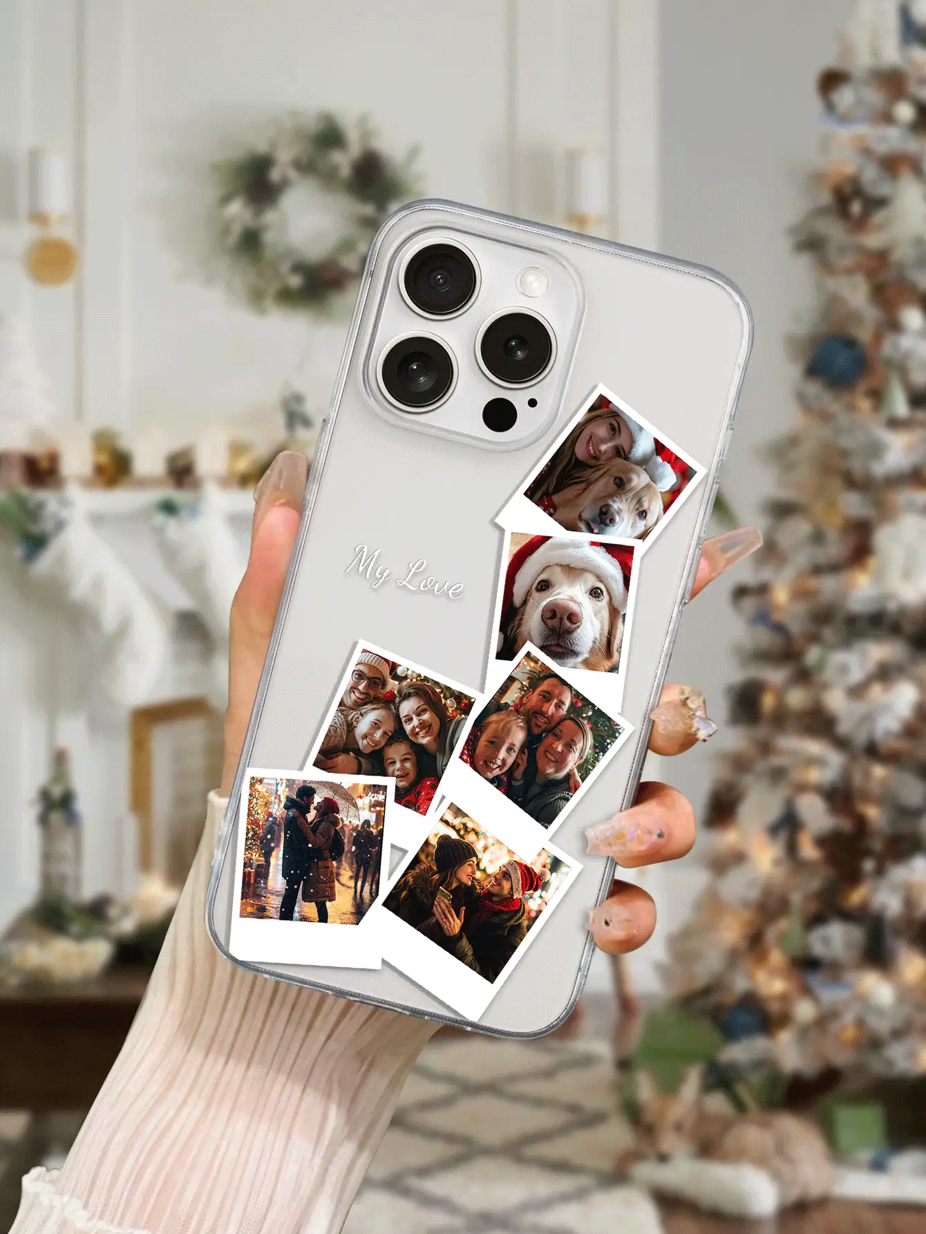 1pc Customized Family, Friends, Couples Signature Photo 6-Piece TPU Transparent 1.0 Phone Case Compatible With IPhone 16 Pro Max/17/17 Pro Max/17 Air, And Other Models, Customized Phone Cases, Street Casual Chic