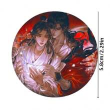 1 件天官赐福动漫东华周边吊坠 58MM 胸针哑光徽章派对礼物 - 彩色 - 查看 6