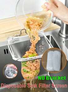(Only 50 Filter Screens, Not Including The Bracket) 50 Pieces/Pack, 300 Needle Mesh Kitchen Sink Filter Screen, Kitchen Sink Strainer Trash Bag, 50 PCS Drain Nets For Sink, Sink Strainer Filter Mesh Bag, Kitchen Sink Trash Mesh Bag, Disposable Anti-Clogging Elastic Filter Bags, Fits Most Sizes Of Sink Strainer