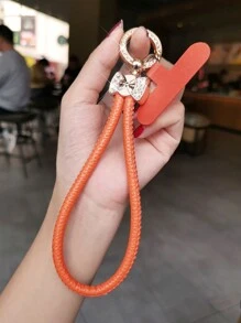 水钻蝴蝶结皮革腕带，女士时尚手机挂绳短款奢华装饰 - 彩色 - 查看 18