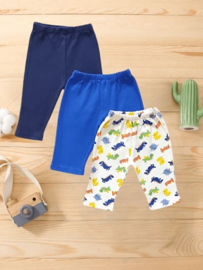 Conjunto De 3 Pantalones Multicolor Para Bebé Niño
