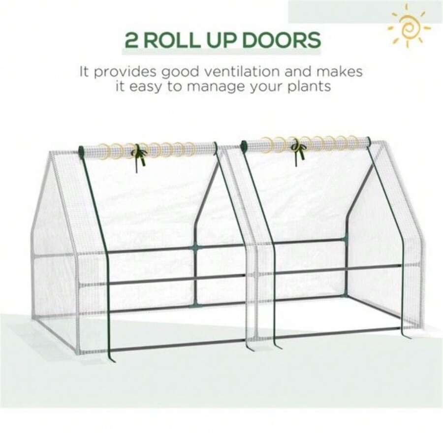 Mini Walk-In Greenhouse - 白色 - 查看 1