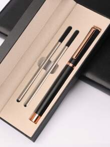 [Customized] High Quality Business Office Ball Pen Set In Gift Box, Includes 2 Refills, Daily Writing, Signing, Gifting For Father's Day, Thanksgiving, Christmas, Birthday, Friends, Relatives, Leaders, Colleagues Back To School